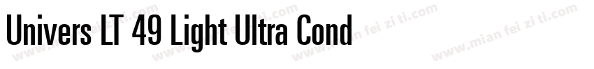 Univers LT 49 Light Ultra Condensed字体转换